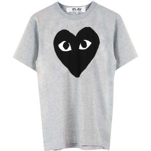Comme des Garçons Play, Heren, Tops, Grijs, Maat: 2XL Katoen,