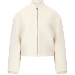 Jil Sander, Dames, Jassen, Beige, Maat: XS Velours,