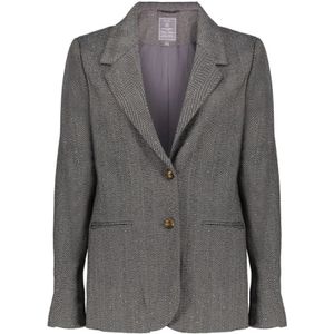 Geisha, Dames, Jassen, Grijs, Maat: L Leer,