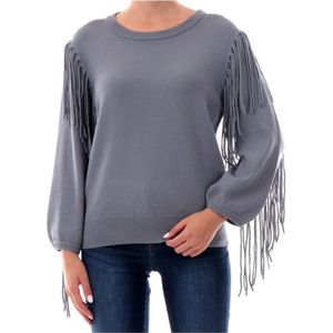 Marella, Dames, Truien, Grijs, Maat: L Denim,