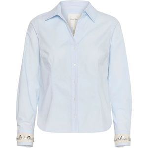 Part Two, Dames, Blouses & Shirts, Blauw, Maat: 3XL Leer,
