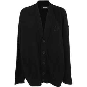 Dsquared2, Dames, Truien, Zwart, Maat: XS Wol,