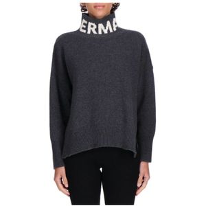 Ermanno Scervino, Dames, Truien, Grijs, Maat: L Wol,
