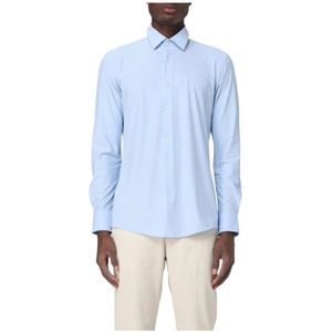 Hugo Boss, Heren, Overhemden, Blauw, Maat: XS Katoen,