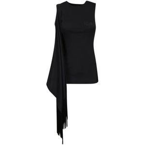 MM6 Maison Margiela, Dames, Tops, Zwart, Maat: M Katoen,