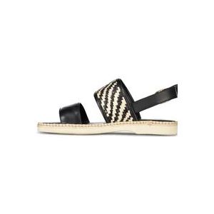 Hogan Flat Sandalen , Black , Dames , Maat: 40 EU