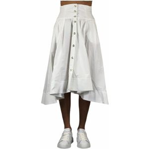 Pinko, Dames, Rokken, Wit, Maat: 3XS Viscose,