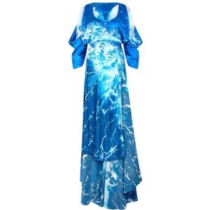 Roberto Cavalli, Dames, Jurken, Blauw, Maat: 2XS