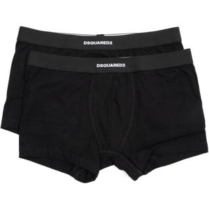Dsquared2 - Plain Boxer Briefs 2-Pack - Ondergoed - Zwart - Katoen