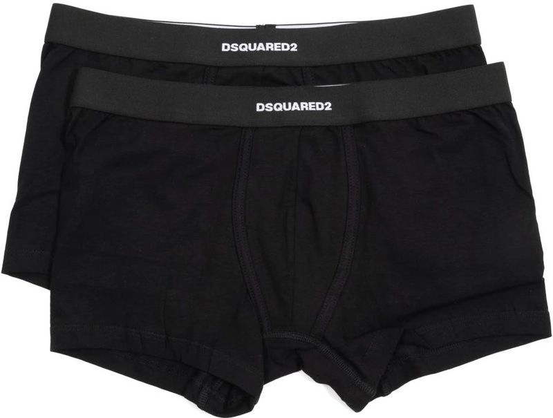 Dsquared2 - Plain Boxer Briefs 2-Pack - Ondergoed - Zwart - Katoen