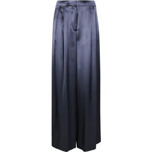 Pinko, Dames, Broeken, Blauw, Maat: M Satijn,