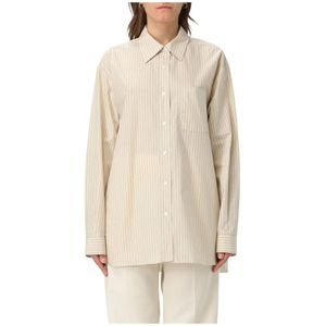 The Row, Dames, Blouses & Shirts, Beige, Maat: XS Katoen,