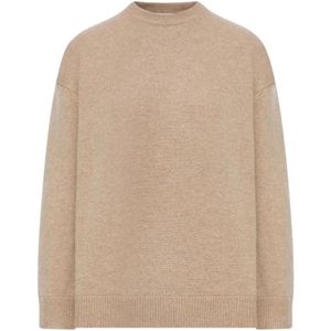 Max Mara Studio, Dames, Truien, Beige, Maat: L Wol,