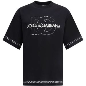 Dolce & Gabbana - Maxi Logo T-shirt - Zwart - Katoen