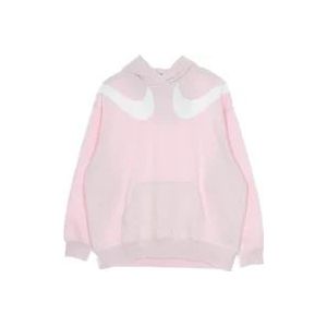 Nike Roze/Witte Fleece Hoodie , Pink , Dames , Maat: L