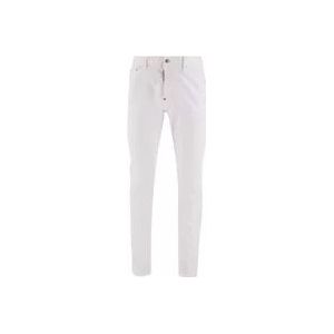 Dsquared2 Witte Stretch Katoenen Denim Jeans , White , Heren , Maat: M