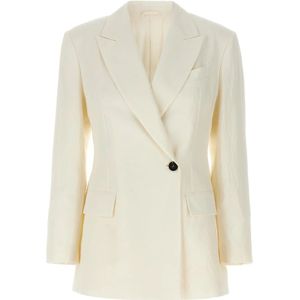 Brunello Cucinelli, Dames, Jassen, Wit, Maat: XS Viscose,