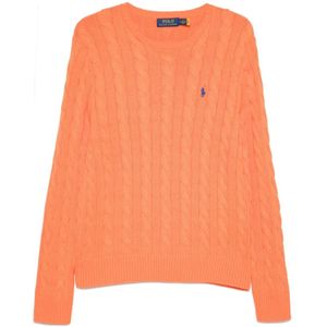 Polo Ralph Lauren - Gebreide Trui - Oranje - Lange Mouw - Casual