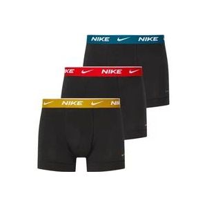 Nike Zwarte Boxerset met Gekleurde Elastiek , Black , Heren , Maat: M