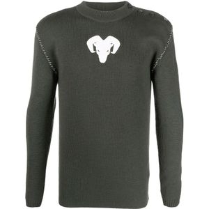 Maison Margiela, Heren, Truien, Groen, Maat: S Wol,