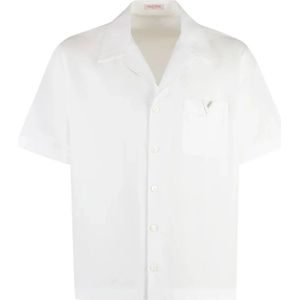 Valentino, Heren, Overhemden, Wit, Maat: S Katoen,