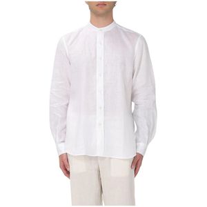 Aspesi, Heren, Overhemden, Wit, Maat: 3XL Linnen,