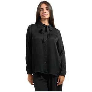 YES Zee, Dames, Blouses & Shirts, Zwart, Maat: XS Viscose,