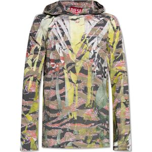 Diesel, unisex, Tops, Veelkleurig, Maat: M Viscose,