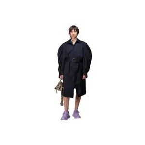 Balenciaga Luxe Oversize Trenchcoat voor Vrouwen , Black , Dames , Maat: XS