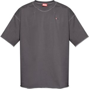 Diesel, Heren, Tops, Grijs, Maat: L Katoen,