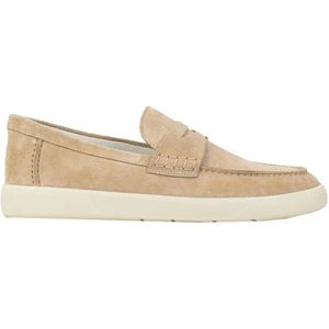 Hogan - Cool Moccasin - Suède Schoen - Beige - Rubberen Zool