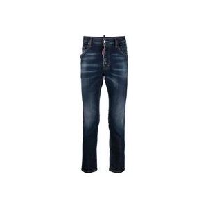 Dsquared2 Donkerblauwe Slim-Fit Jeans , Blue , Heren , Maat: XS