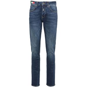 Carlo Colucci - Cazzonelli - Jeans - Blauw - Moderne 5-Pocket