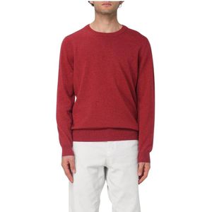 Brunello Cucinelli, Heren, Truien, Rood, Maat: 3XL