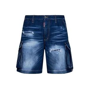 Dsquared2 Denim Shorts , Blue , Heren , Maat: XL