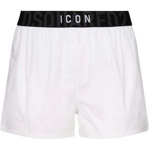 Dsquared2, Heren, Badkleding, Wit, Maat: XL Polyamide,