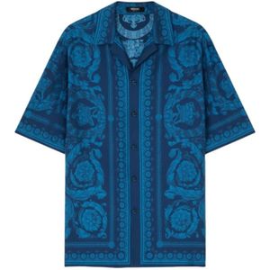 Versace, Heren, Overhemden, Blauw, Maat: M