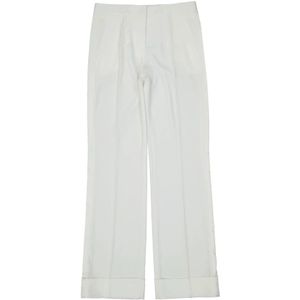 Blanca Vita, Dames, Broeken, Wit, Maat: S Satijn,