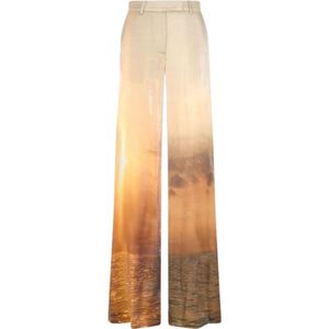 Roberto Cavalli, Dames, Broeken, Veelkleurig, Maat: S Zijde,