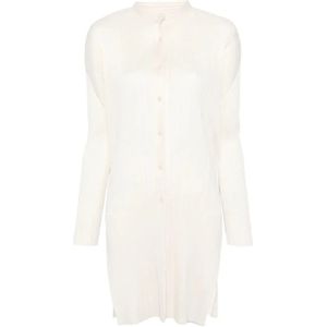 Issey Miyake, Dames, Blouses & Shirts, Beige, Maat: L