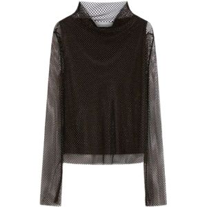 Sportmax, Dames, Tops, Zwart, Maat: M Jersey,