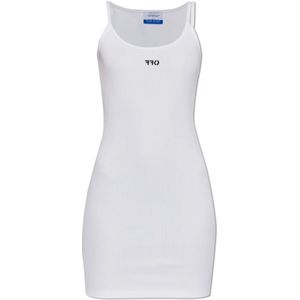 Off White, Dames, Jurken, Wit, Maat: XS Katoen,
