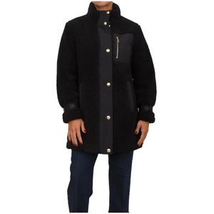 Liu Jo, Dames, Mantels, Zwart, Maat: 2XS Poliester,