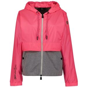 Moncler Bicolor Hooded Ritsjack , Pink , Dames , Maat: XS