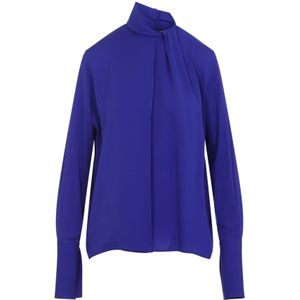 Tom Ford, Dames, Blouses & Shirts, Blauw, Maat: XS