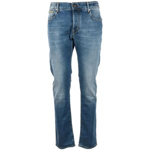 Hand Picked, Heren, Jeans, Blauw, Maat: W31 Katoen,