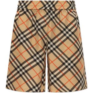 Burberry Zijden shorts , Beige , Heren , Maat: M