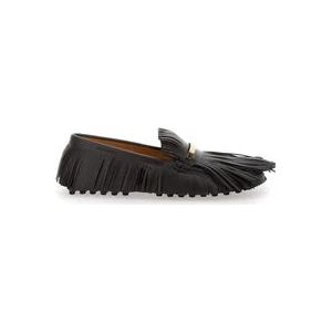 Tod's Bruine Fringed Moccasin Platte Schoenen , Brown , Dames , Maat: 37 EU