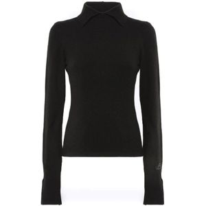 Blugirl, Dames, Truien, Zwart, Maat: XS Viscose,