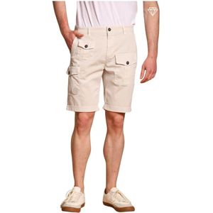 Mason's, Heren, Korte broeken, Wit, Maat: 3XL Satijn,